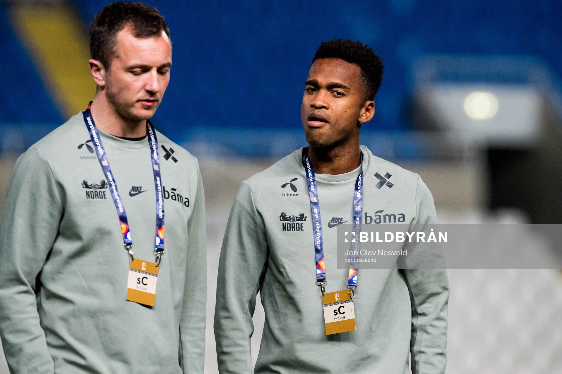 Even Hovland and Ola Kamara of Norway
