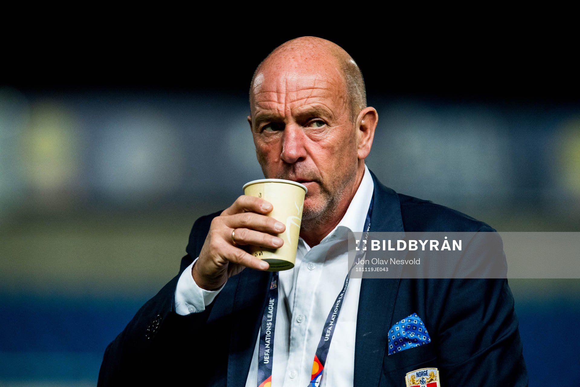 Nils Johan Semb, sports director of Norway, ahead of the Nations League match between Cyprus and Norway on November 19, 2018 in Nicosia.