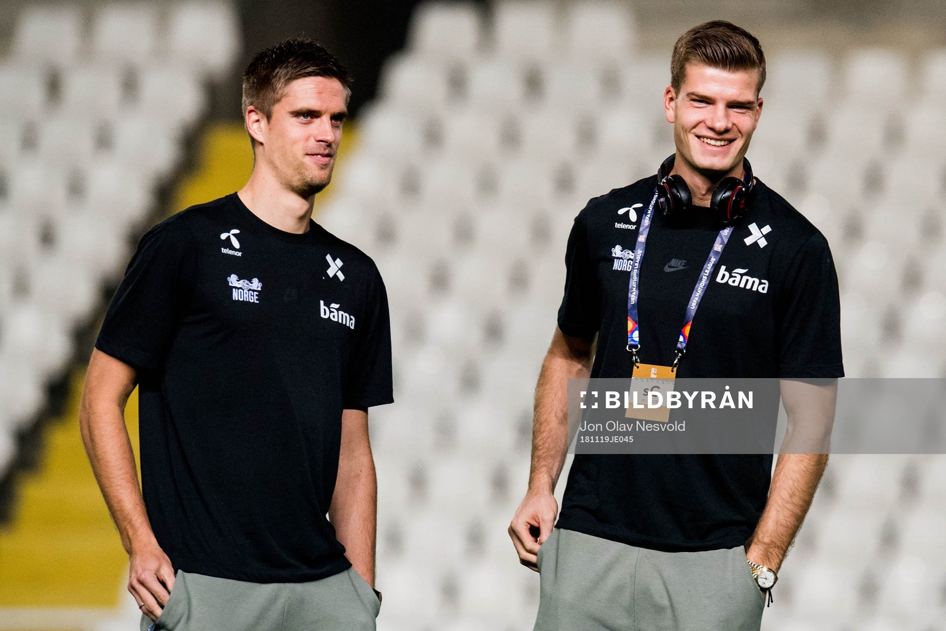 Markus Henriksen and Alexander Sørloth of Norway