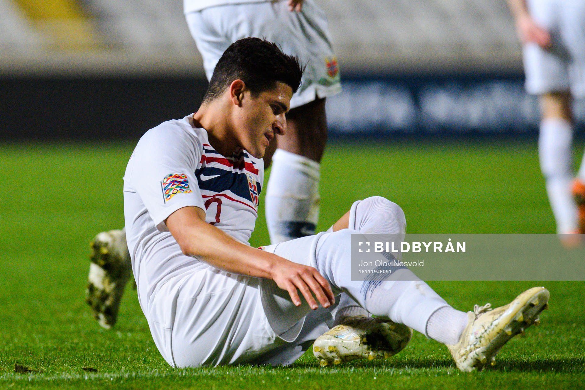 Tarik Elyounoussi of Norway looks dejected
