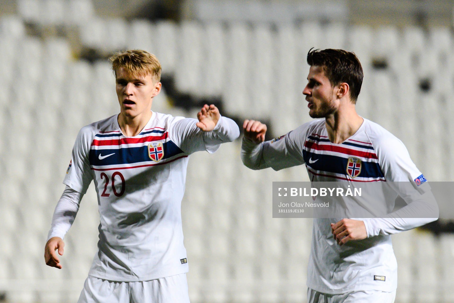 Martin Ødegaard  and Håvard Nordtveit of Norway