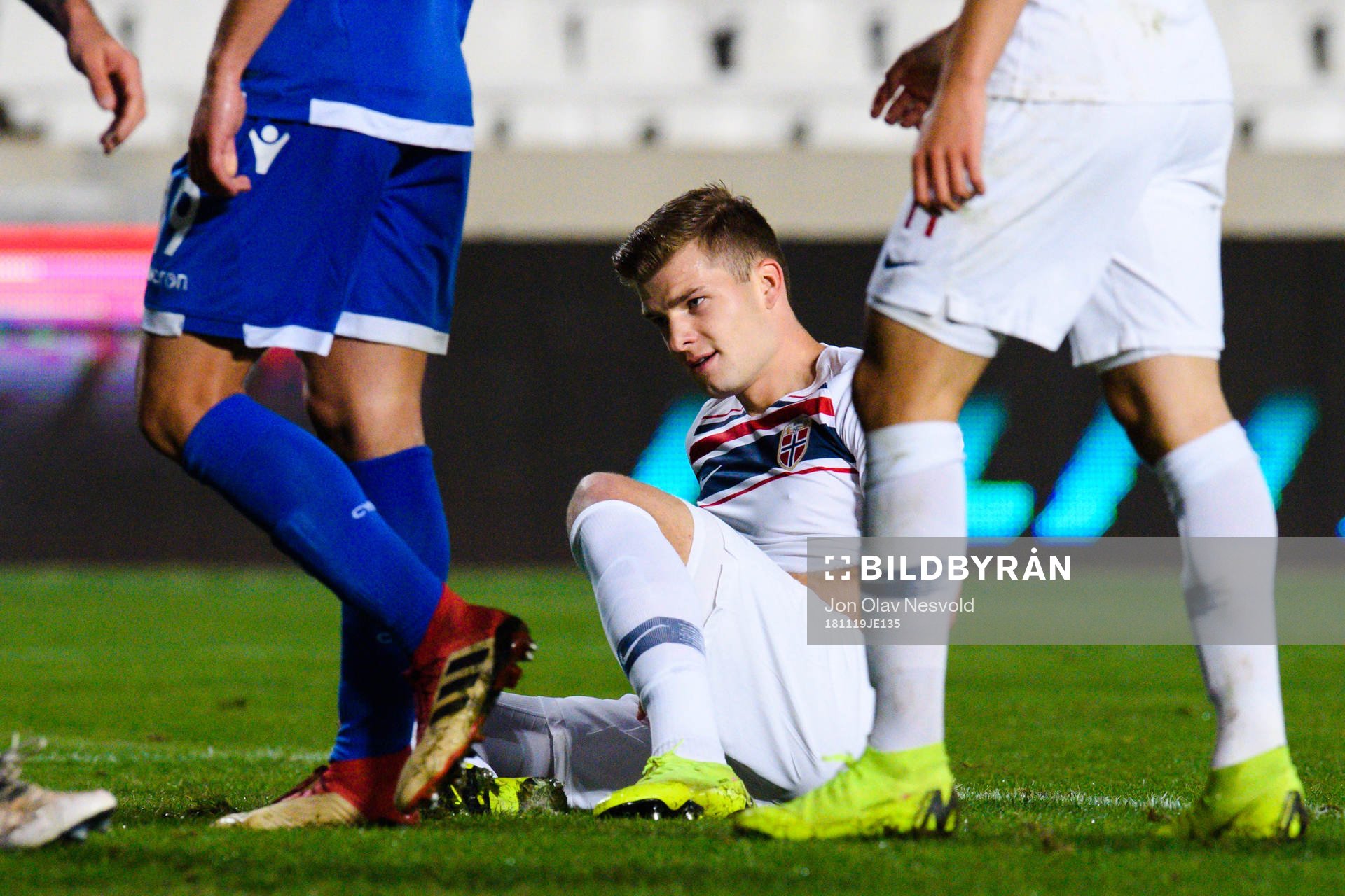 Alexander Sørloth of Norway looks dejected