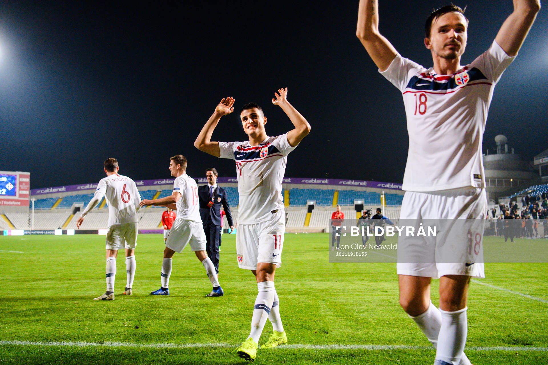Mohamed Elyounoussi of Norway celebrates