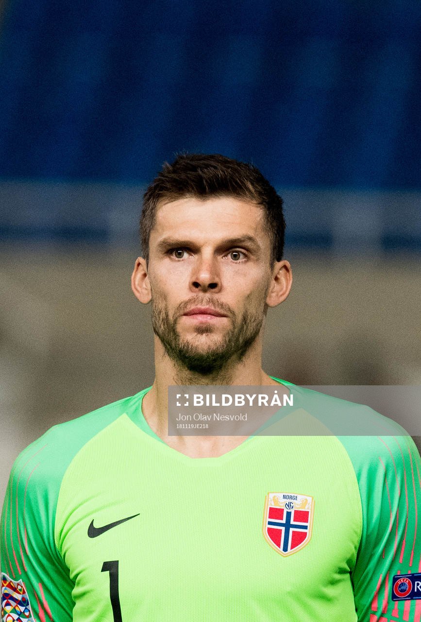 Goalkeeper Rune Almenning Jarstein of Norway