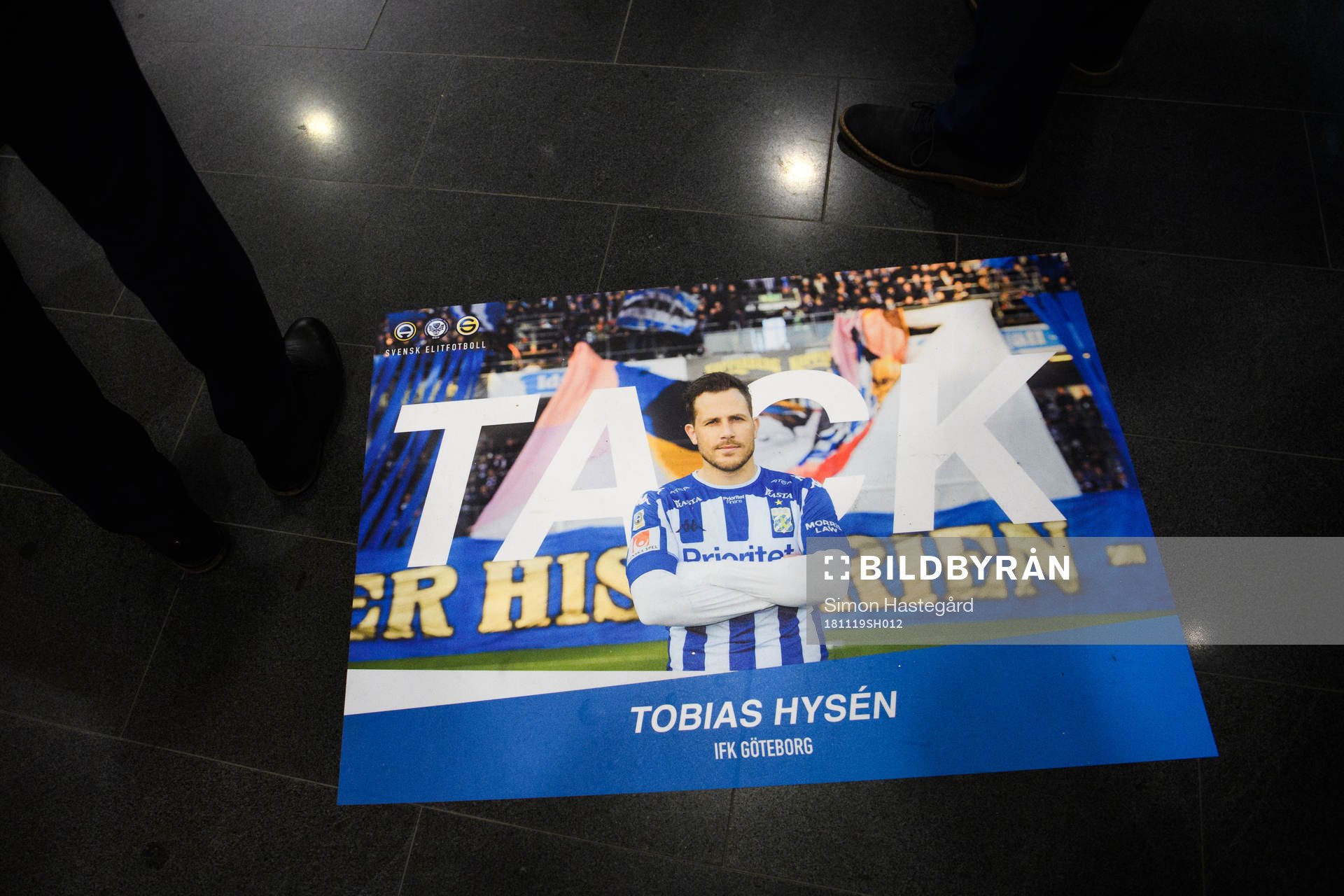 IFK Göteborgs Tobias Hysen uppmärksammas med bilder på