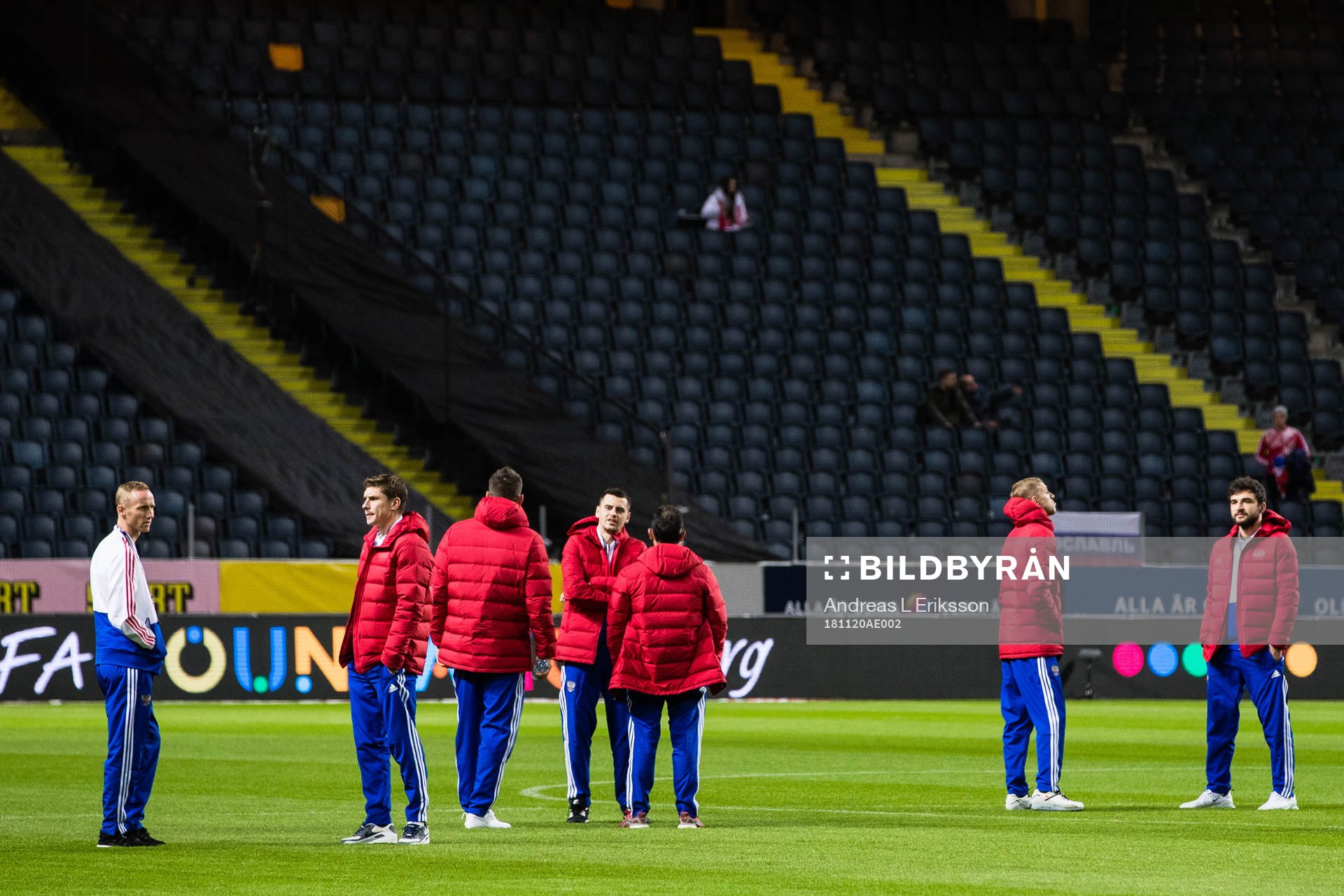 The players of Russia prior the Nations League football
