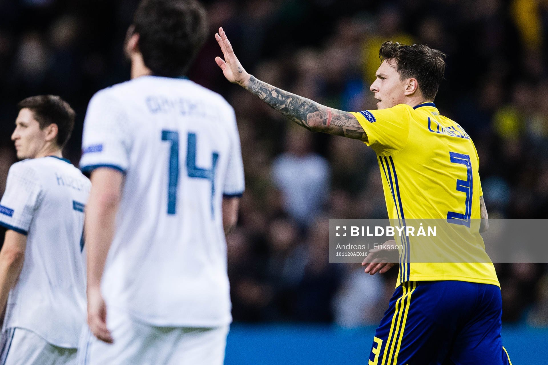 Victor Nilsson Lindelöf of Sweden celebrates