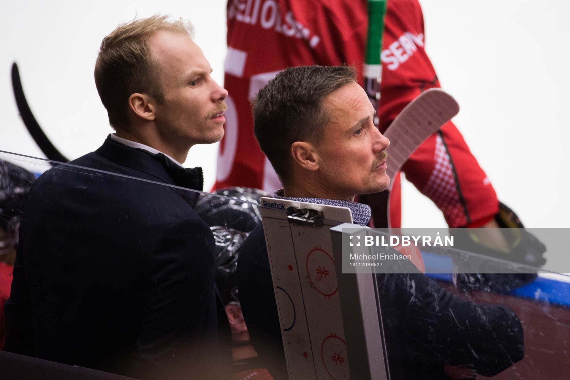 Assistant coach Johan Lundskog and head coach Roger