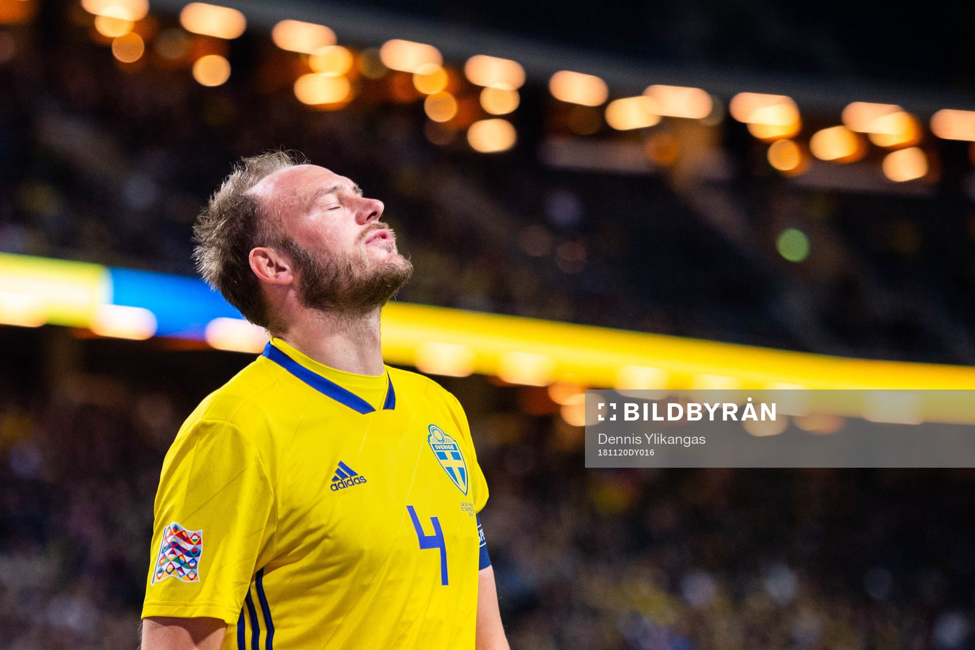Andreas Granqvist of Sweden looks dejected