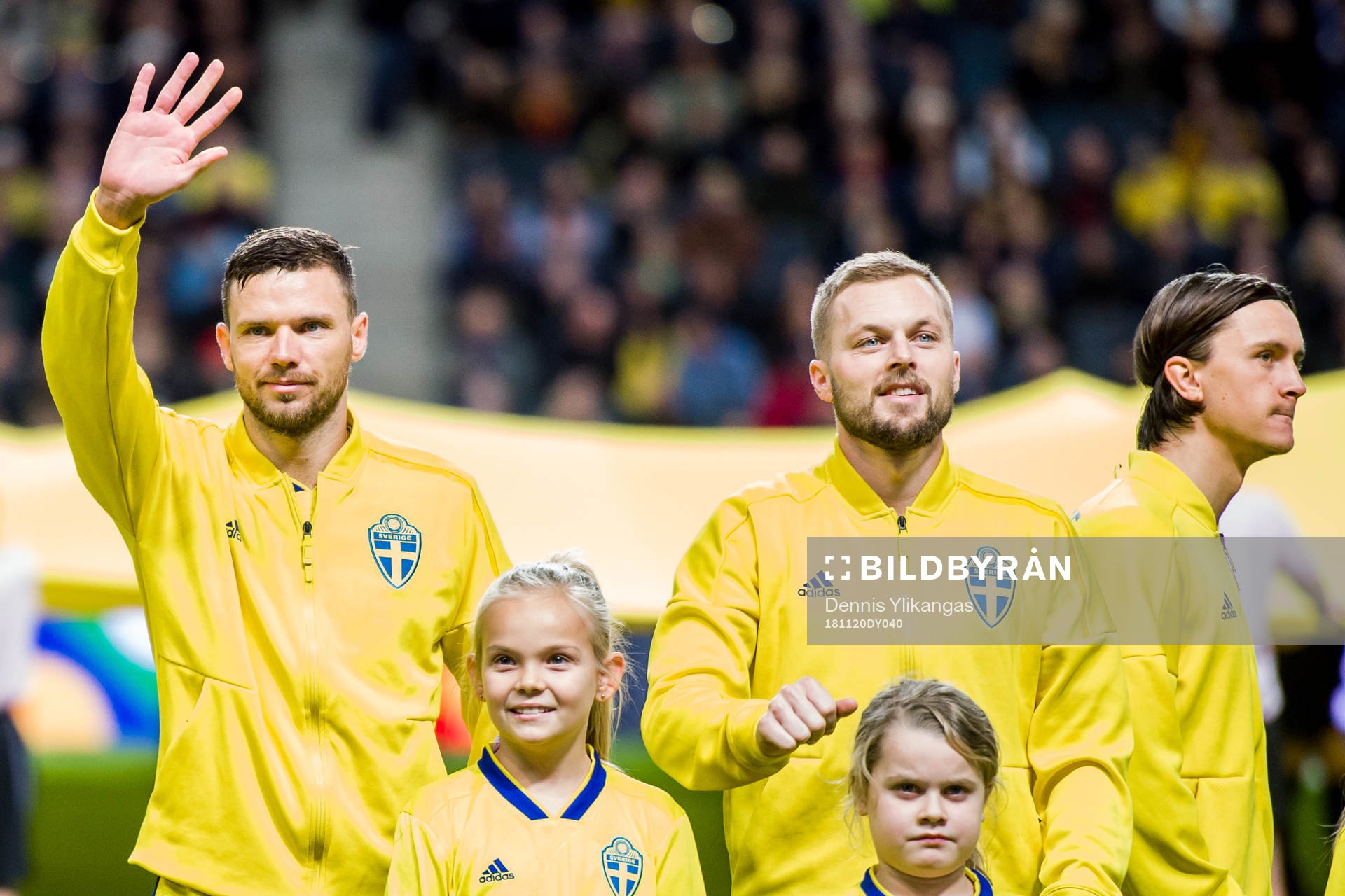 Marcus Berg, Sebastian Larsson Kristoffer Olsson of Sweden