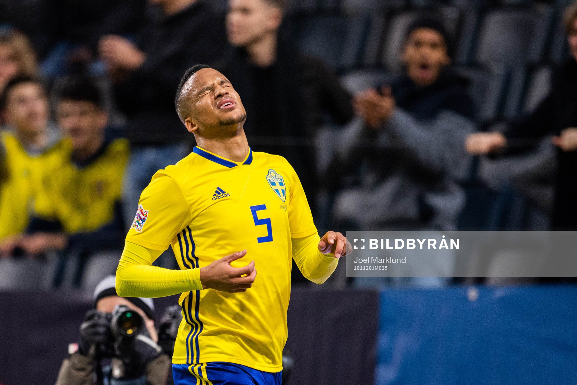 Martin Olsson of Sweden looks dejected