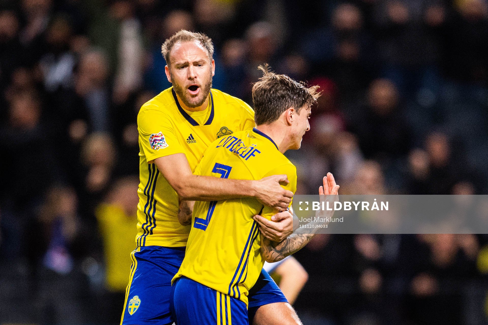 Andreas Granqvist and Victor Nilsson Lindelöf of Sweden