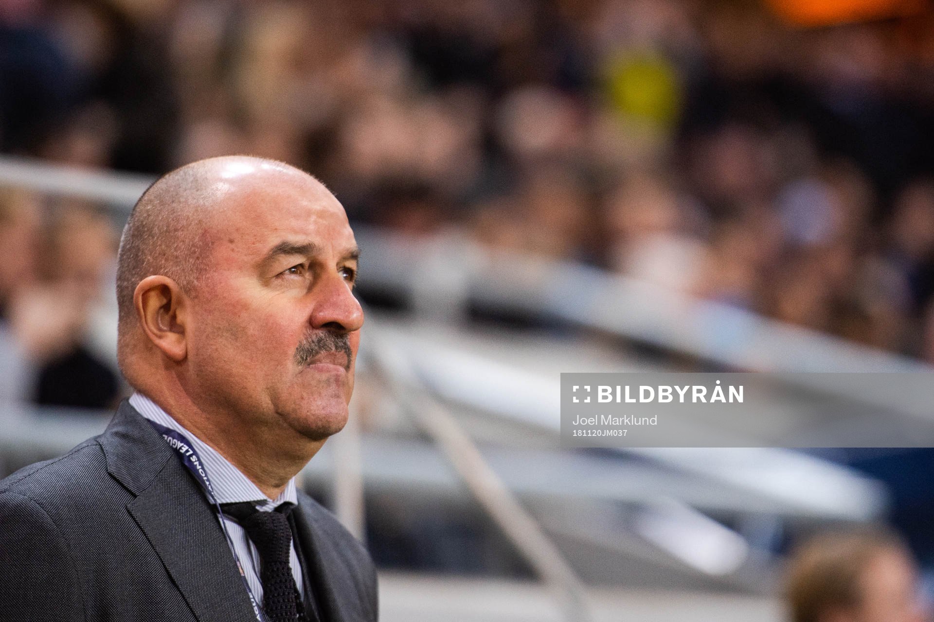 Head coach Stanislav Cherchesov of Russia ahead of the Nations League football match between Sweden and Russia on November 20, 2018 in Stockholm.