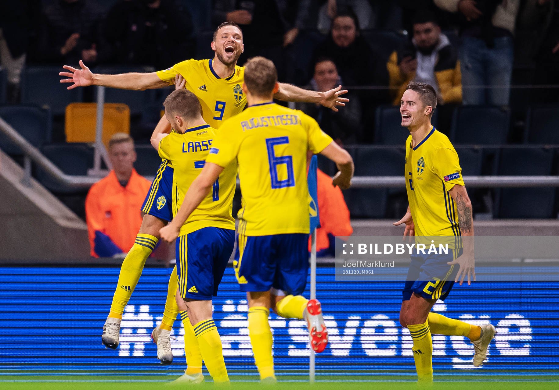 Marcus Berg, Sebastian Larsson, Ludwig Augustinsson and