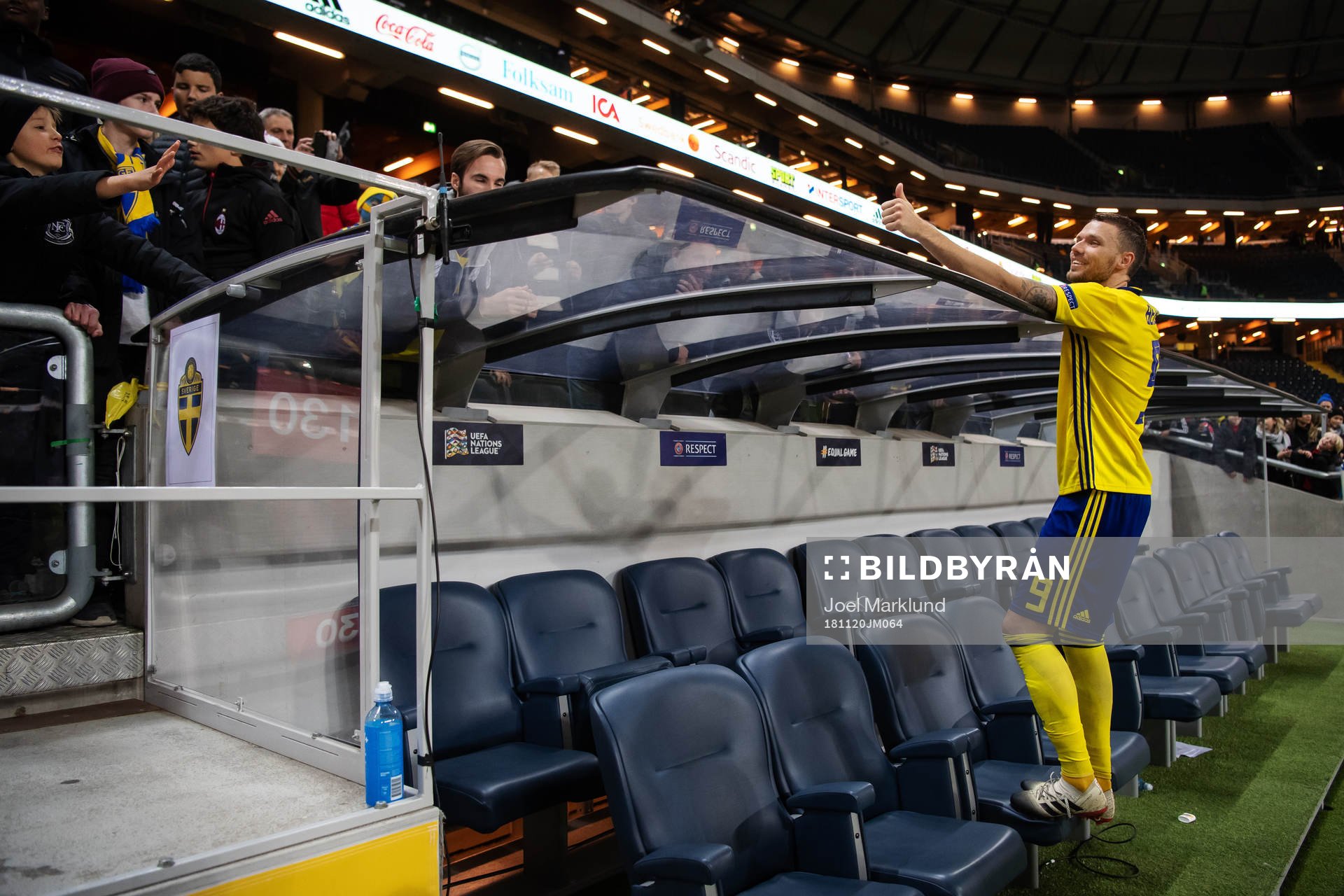 Marcus Berg of Sweden celebrates