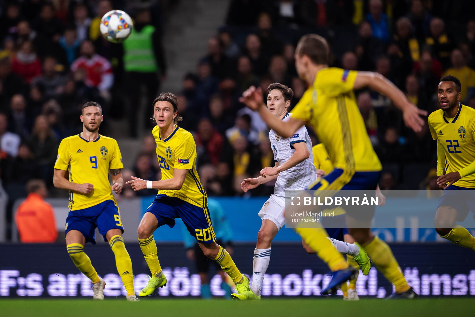 Marcus Berg, Kristoffer Olsson and Isaac Kiese Thelin of