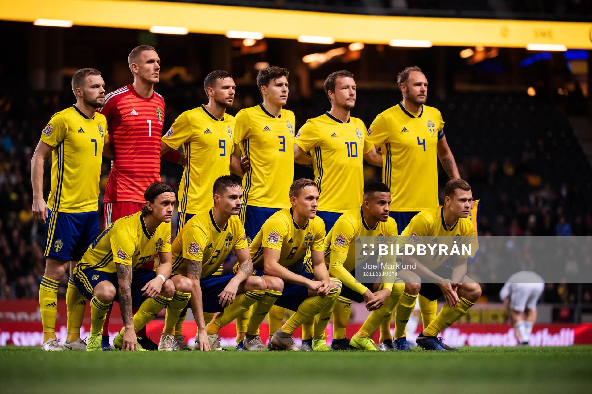 The starting eleven of team Sweden