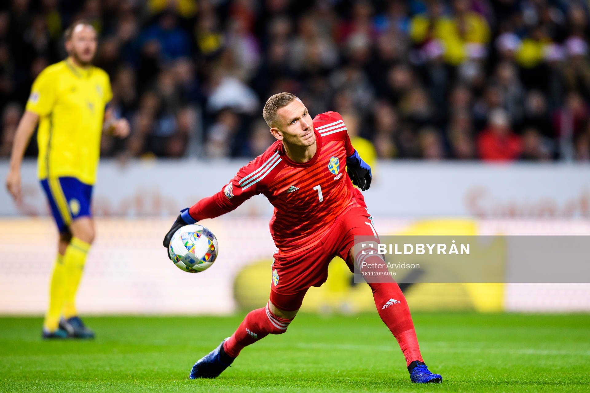 Goalkeeper Robin Olsen of Sweden