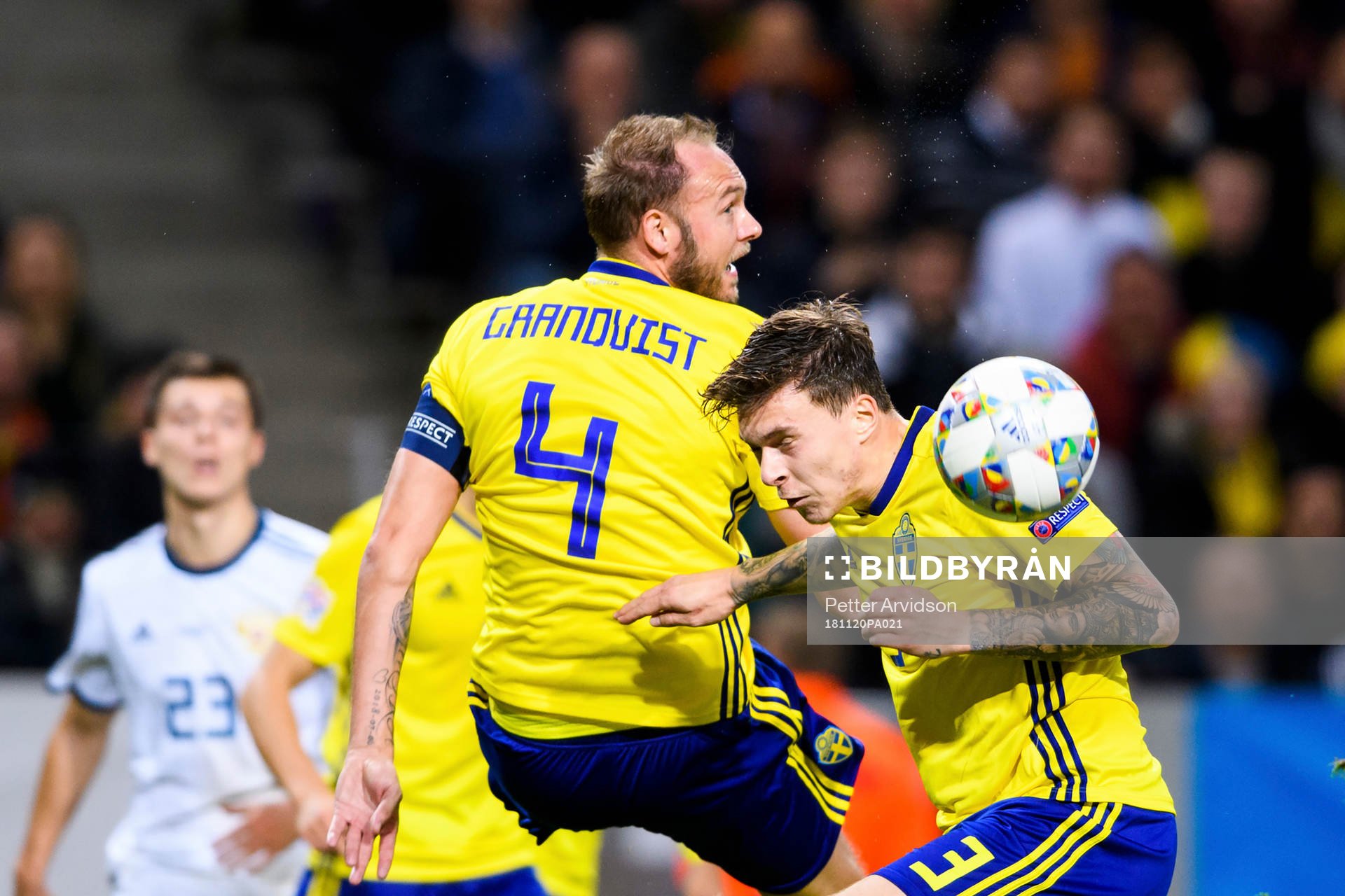 Andreas Granqvist and Victor Nilsson Lindelöf of Sweden