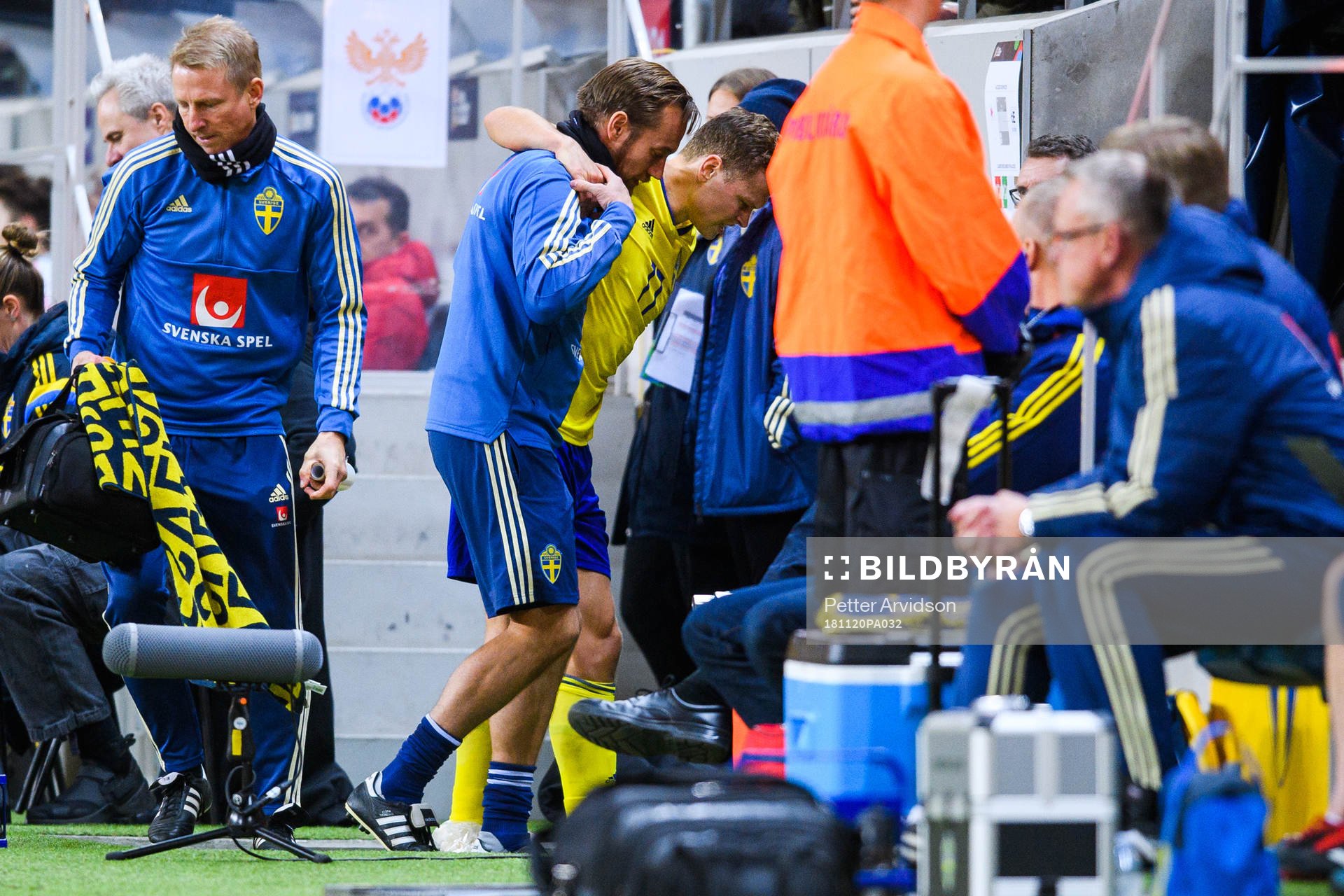 Viktor Claesson of Sweden leaves the pitch