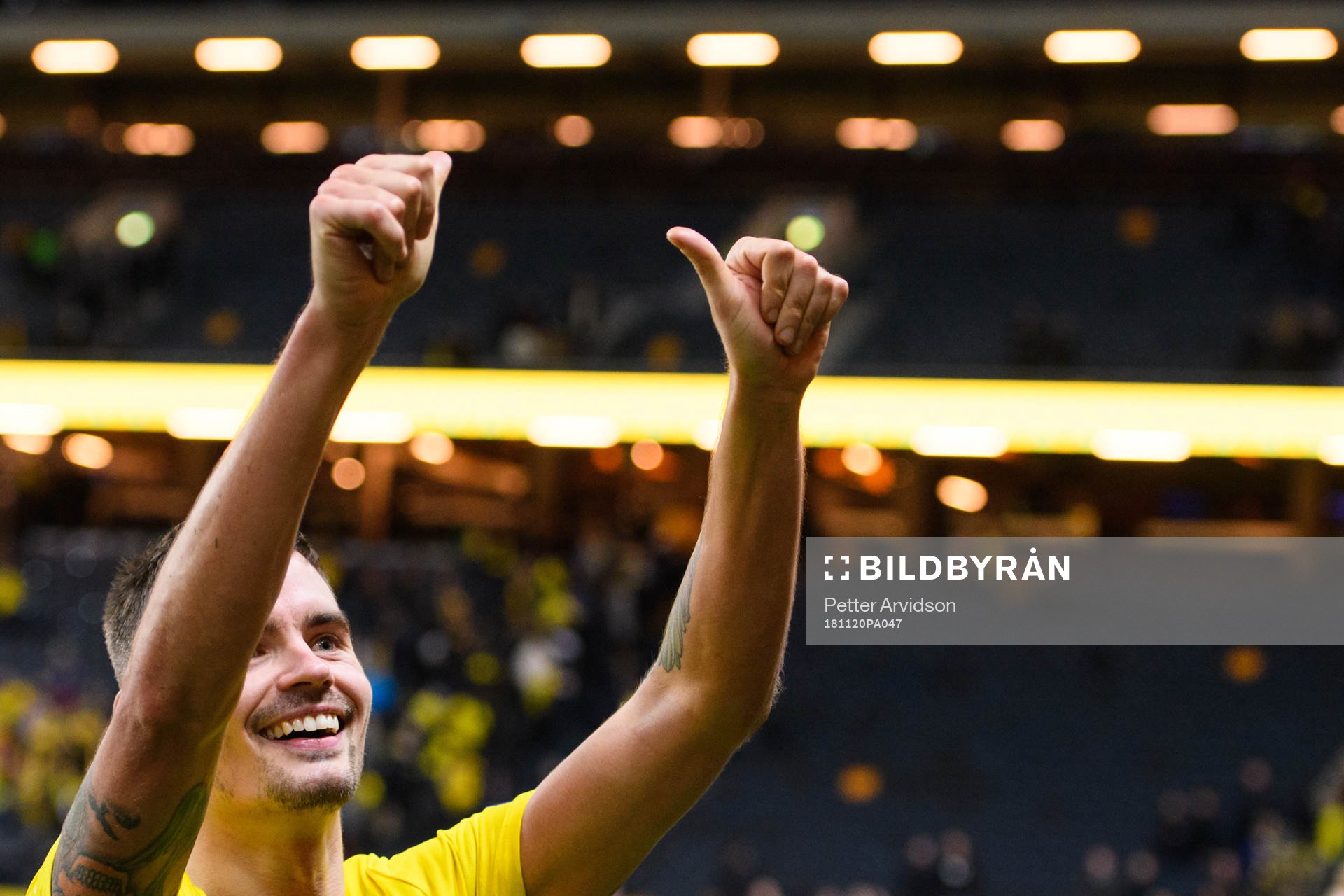Mikael Lustig of Sweden celebrates