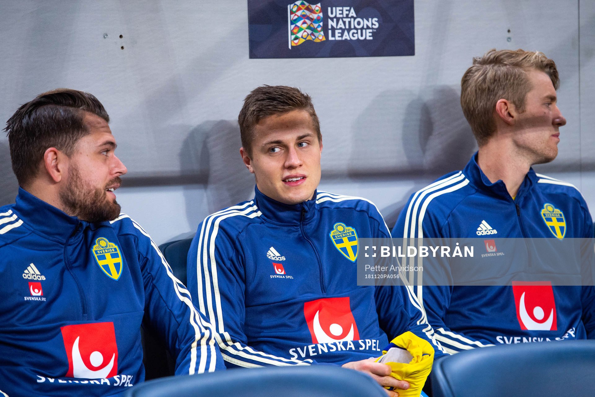 Goalkeeper Kristoffer Nordfeldt, Mattias Svanberg and Filip