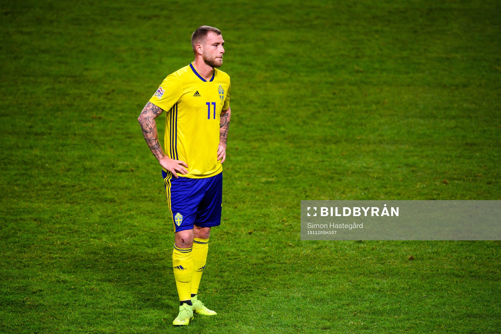 John Guidetti of Sweden looks dejected