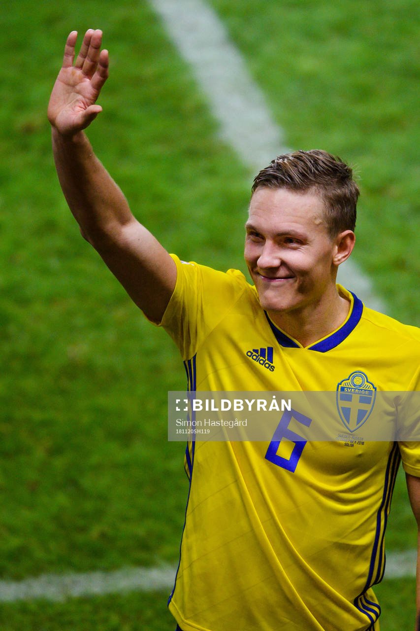 Ludwig Augustinsson of Sweden celebrates