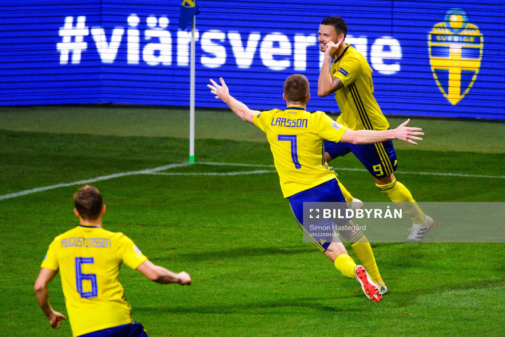 Ludwig Augustinsson , Sebastian Larsson and Marcus Berg of