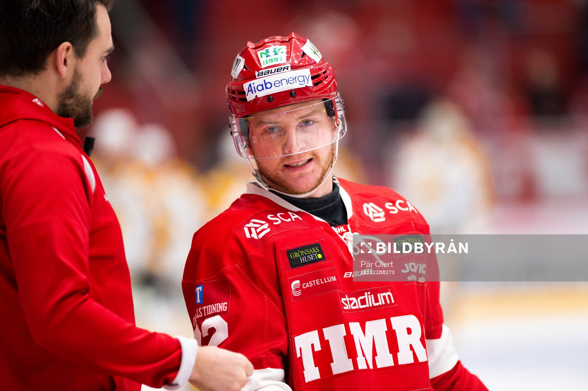 Timrås Sebastian Ohlsson och materialförvaltare John