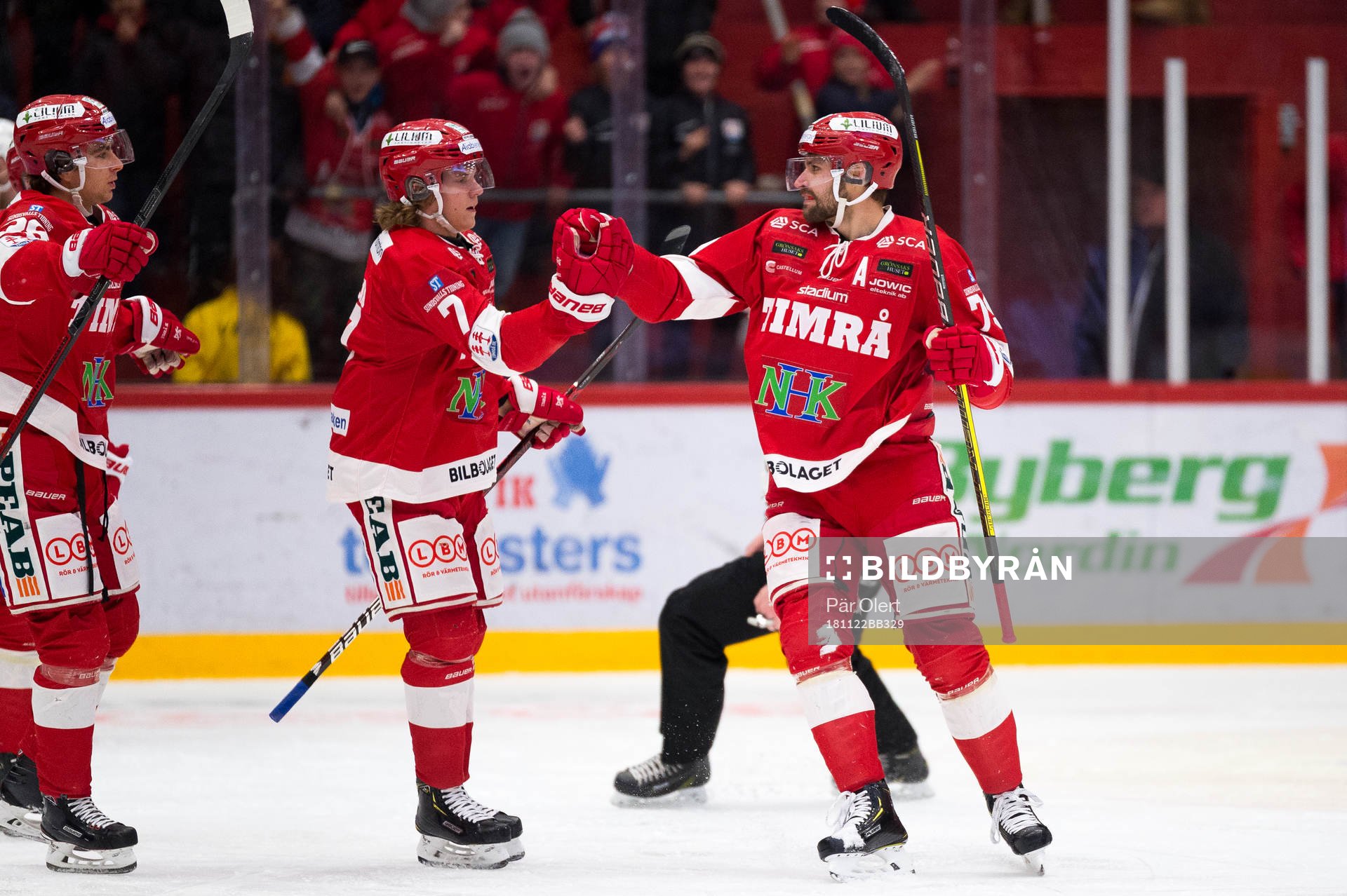 Timrås Marcus Hardegård och Ludvig Rensfeldt jublar