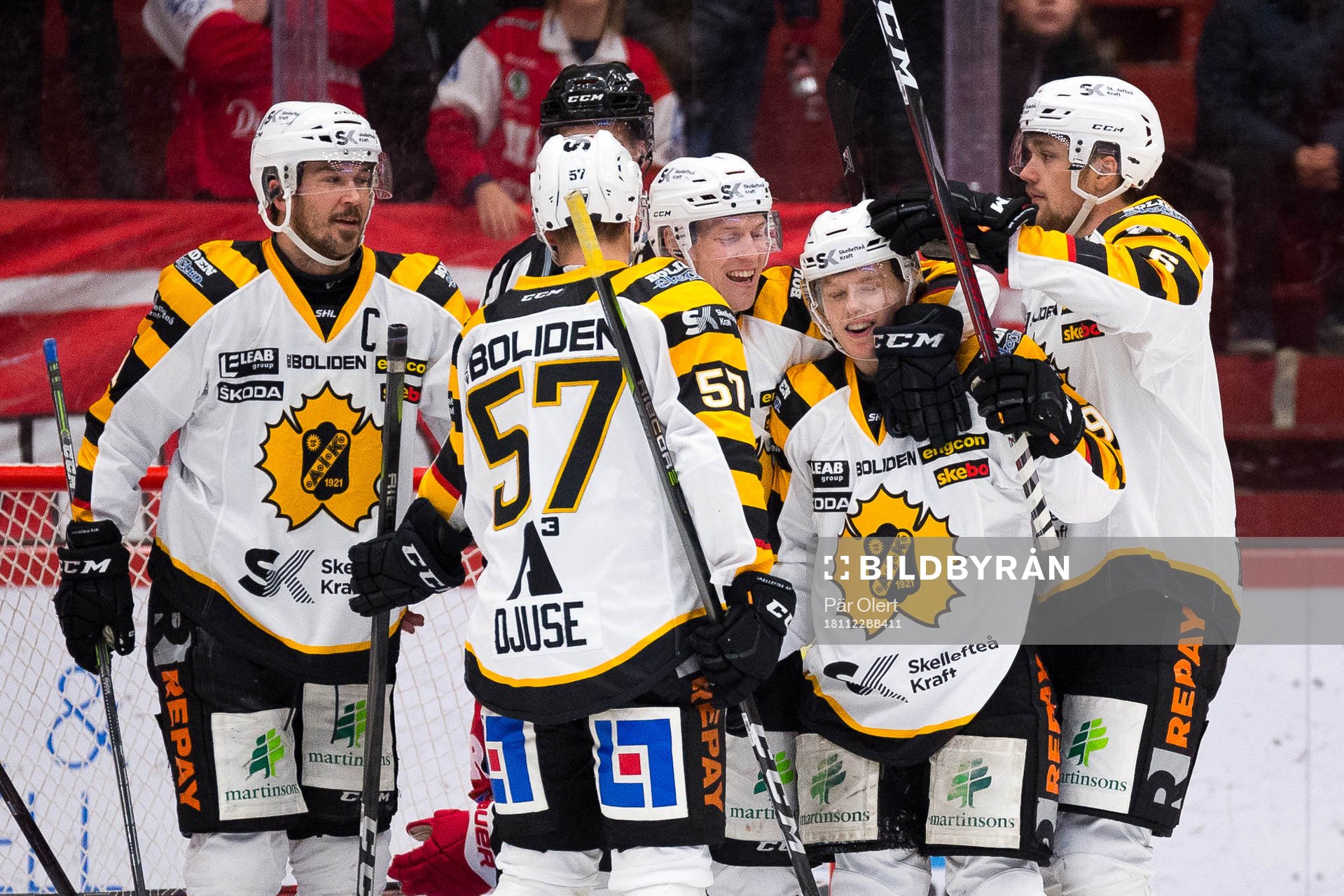 Skellefteås Linus Hedman jublar