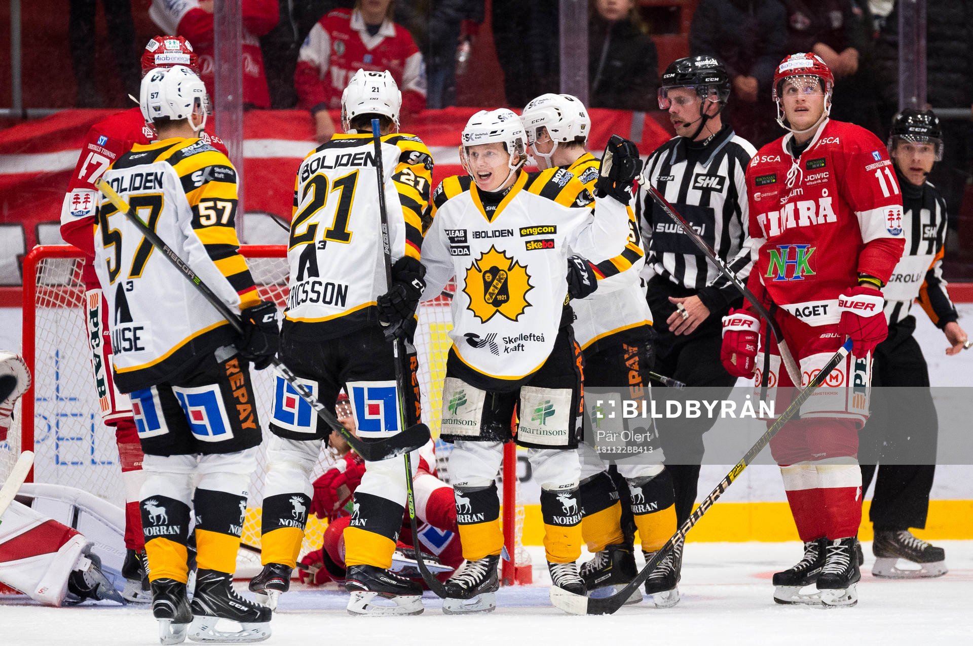 Skellefteås Linus Hedman jublar