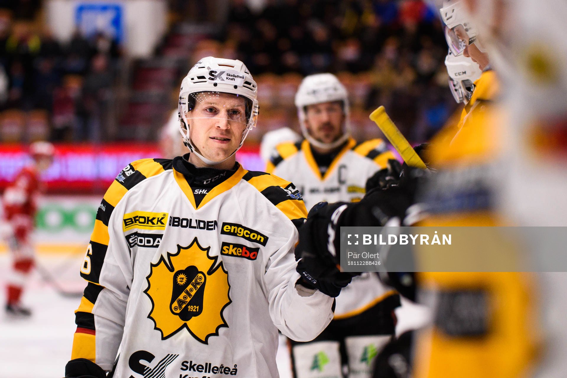 Skellefteås Mathis Olimb jublar