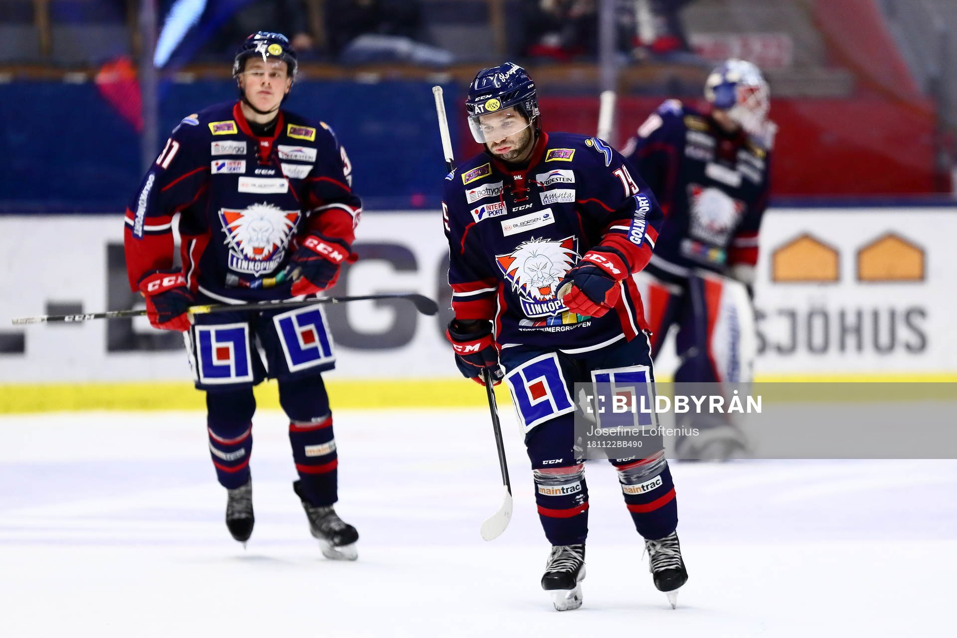 Linköpings Joe Whitney, Adam Ginning och målvakt Jacob