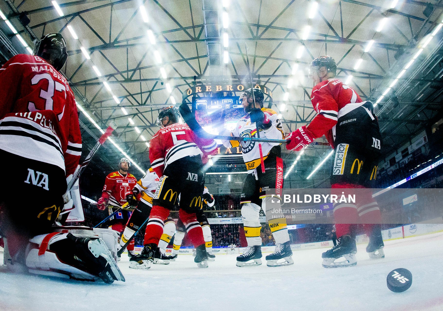 Luleås Johan Harju jublar vid 1-2 målet
