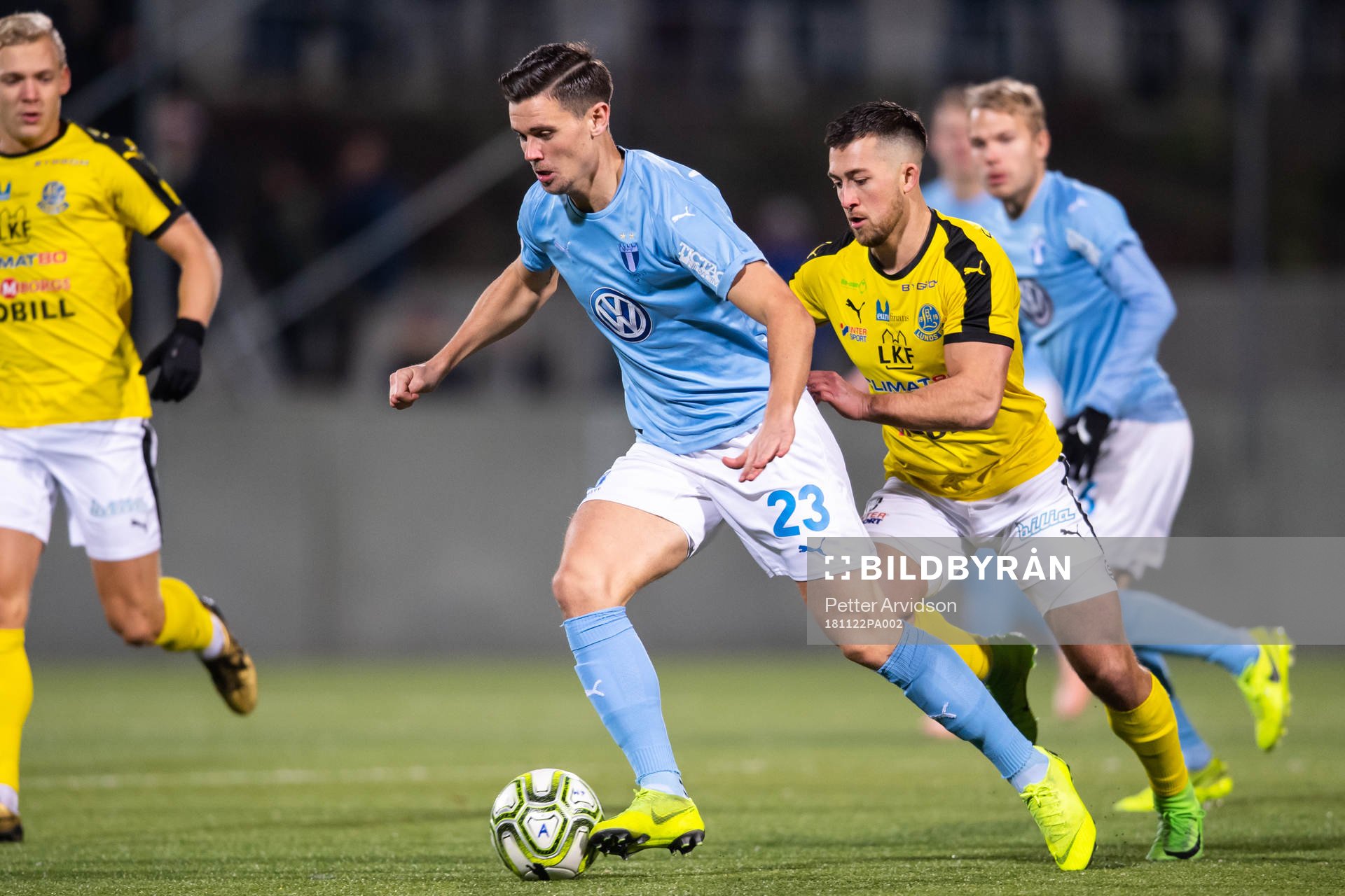 Malmö FFs Marcus Antonsson och Lunds Gustav Hillstedt