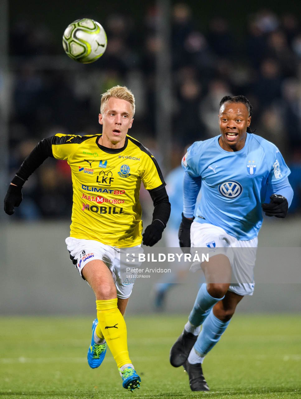 Lunds Emil Pedersen och Malmö FFs Carlos Strandberg