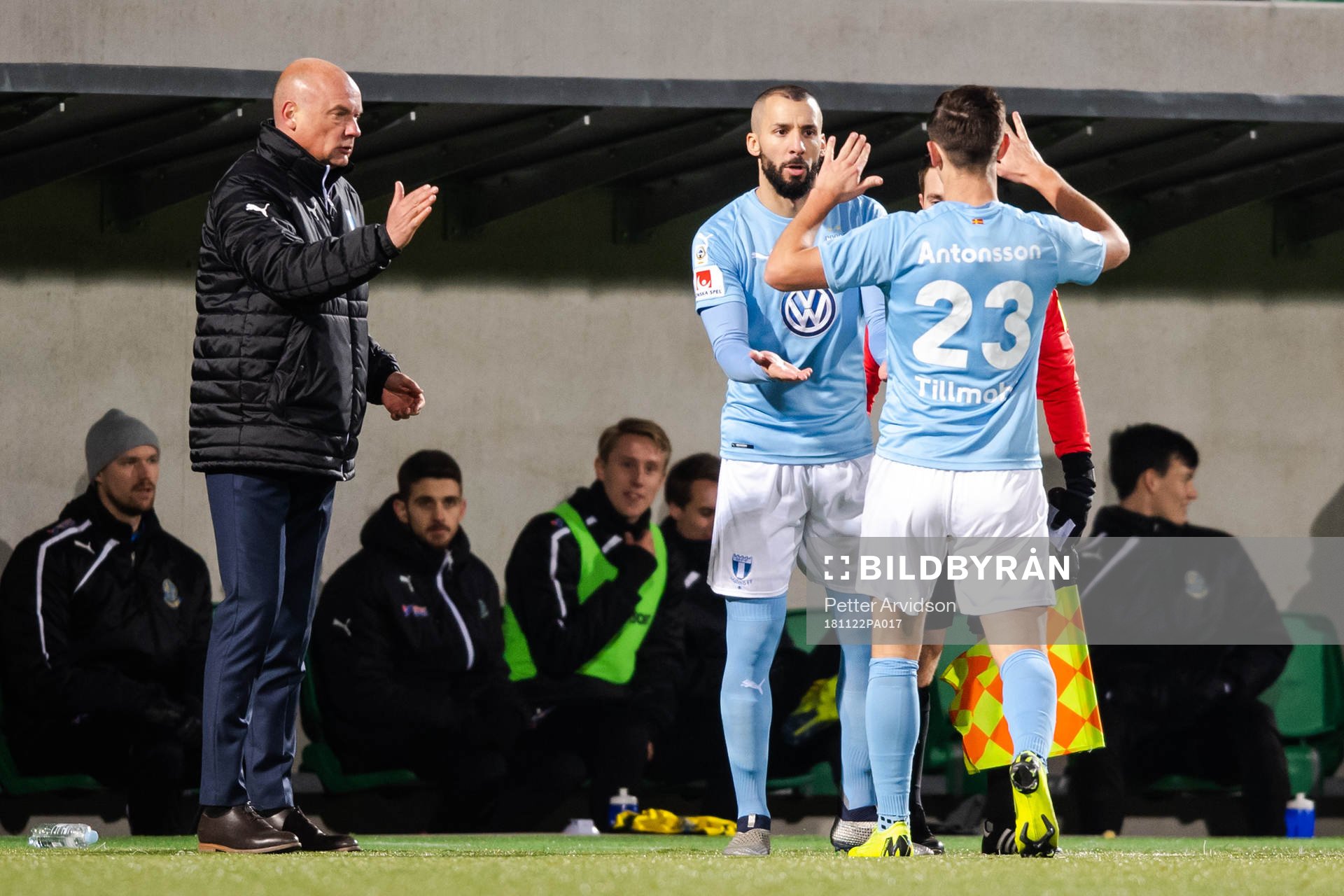 Malmö FFs Guillermo Molins  byter med Marcus Antonsson