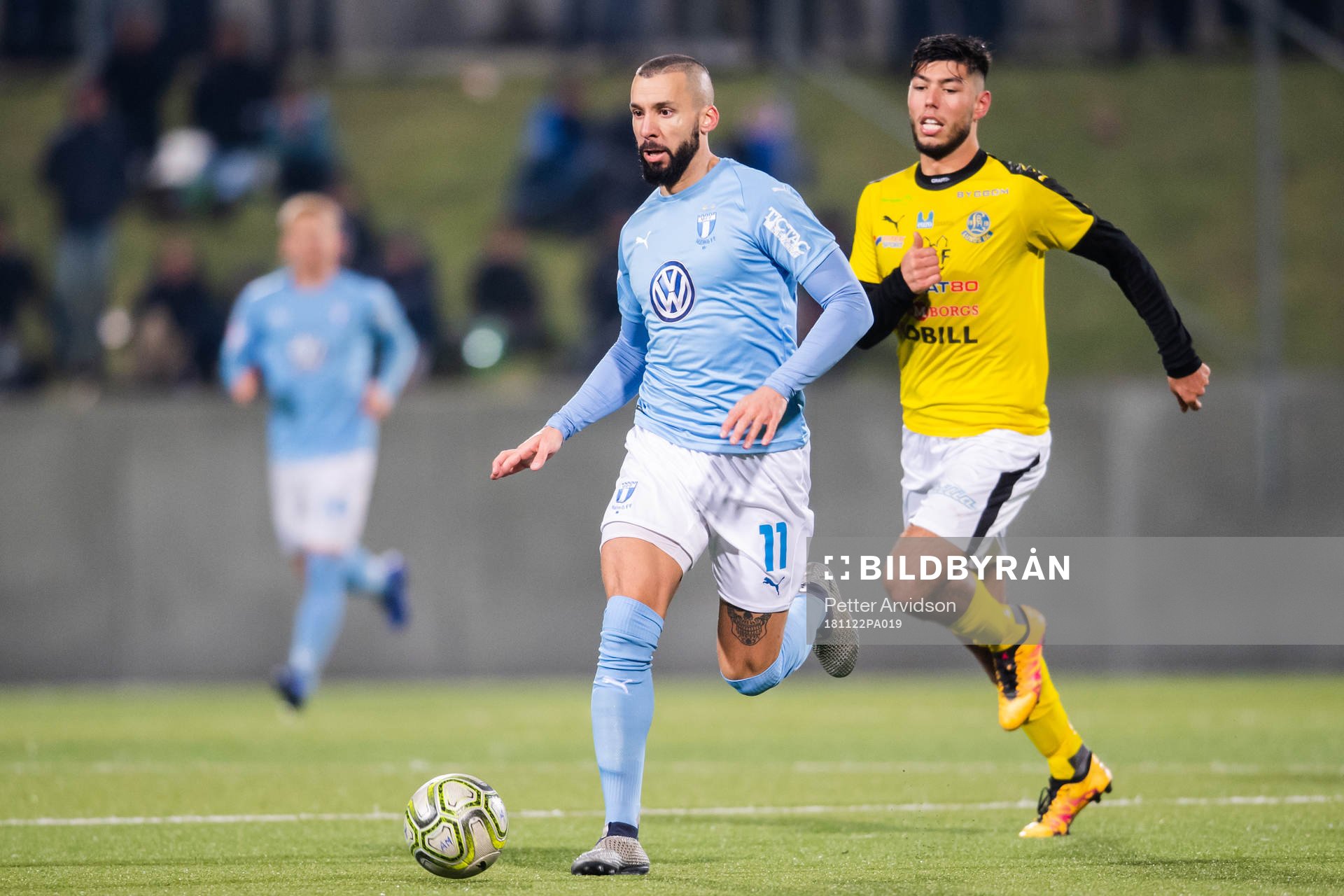 Malmö FFs Guillermo Molins  och Lunds Geronimo Balint