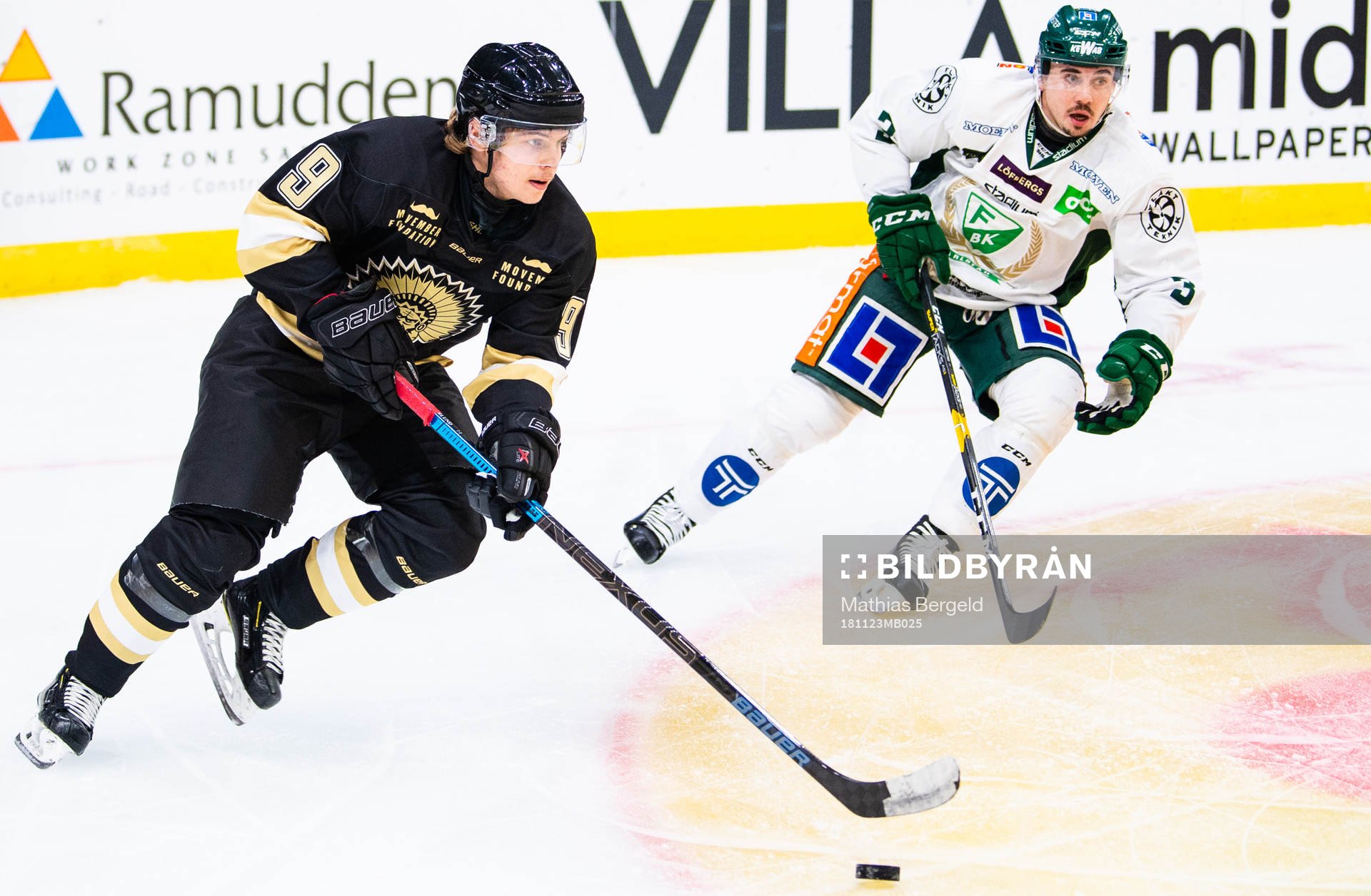Frölundas Tim Söderlund och Färjestads Jens Westin