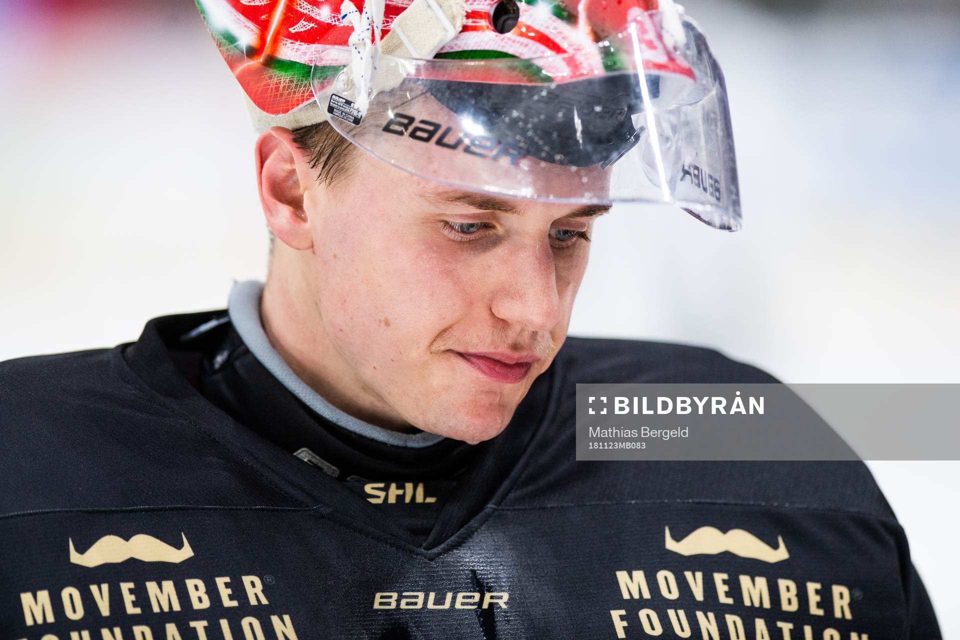 Frölundas målvakt Johan Mattsson deppar