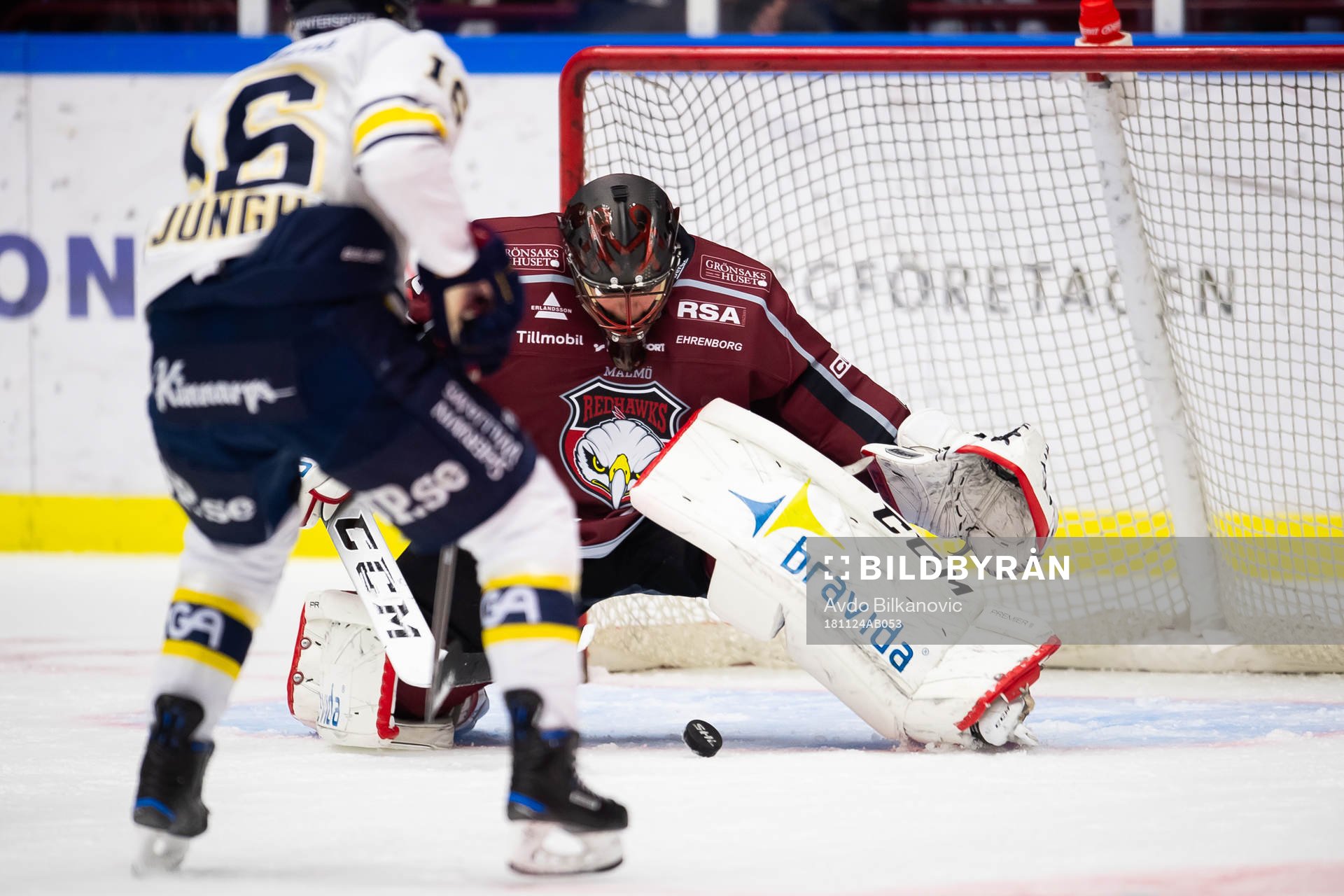 Malmö Redhawks målvakt Oscar Alsenfelt