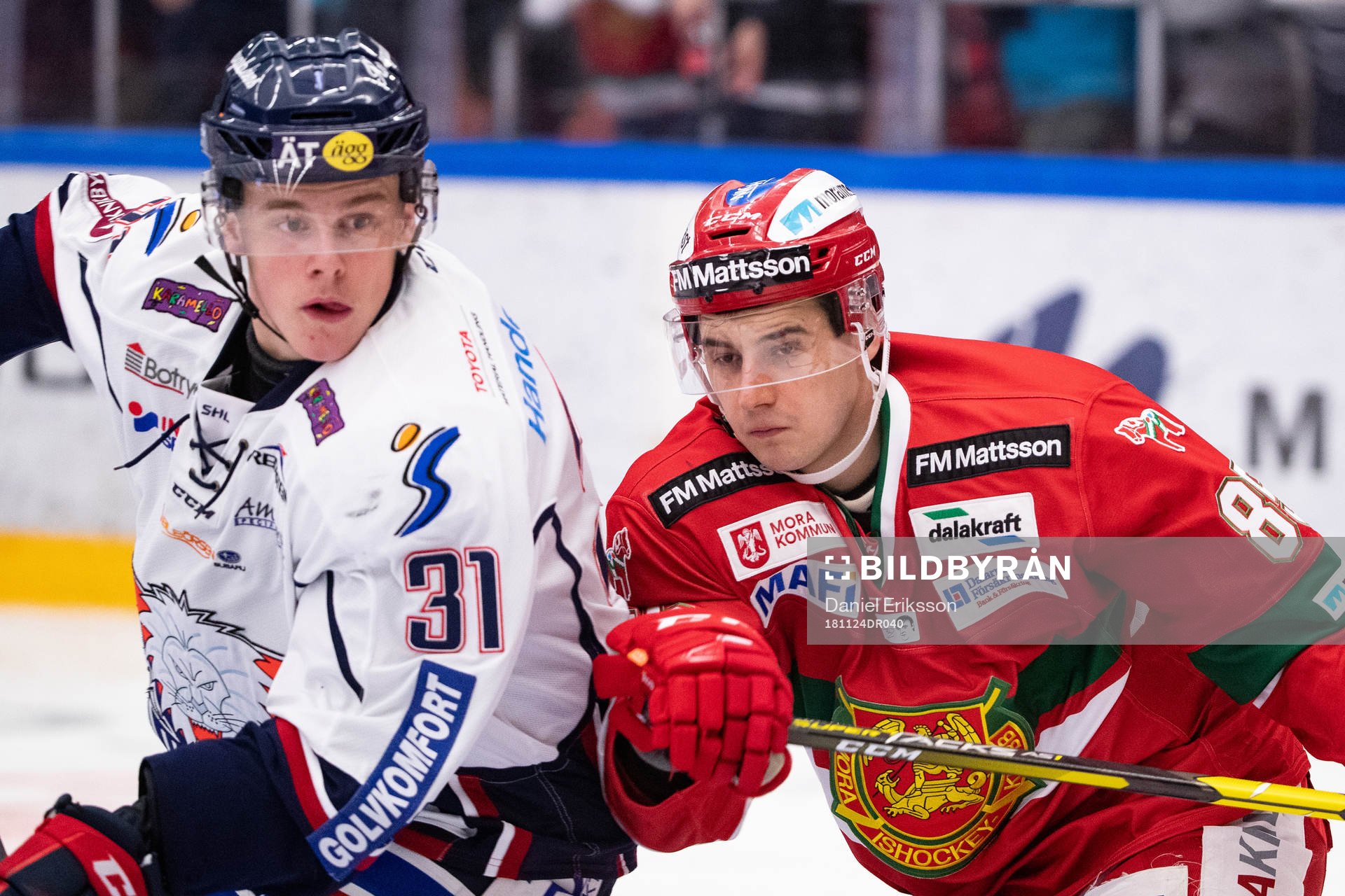 Linköpings Olle Lycksell och Moras Ryan Johnston
