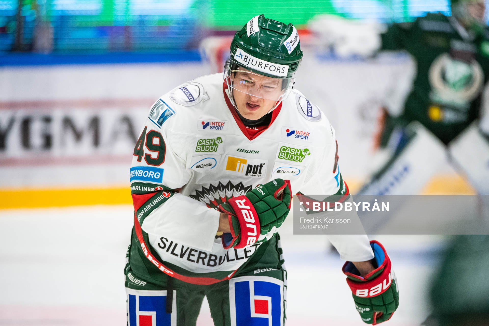 Frölundas Rhett Rakhshani grimaserar