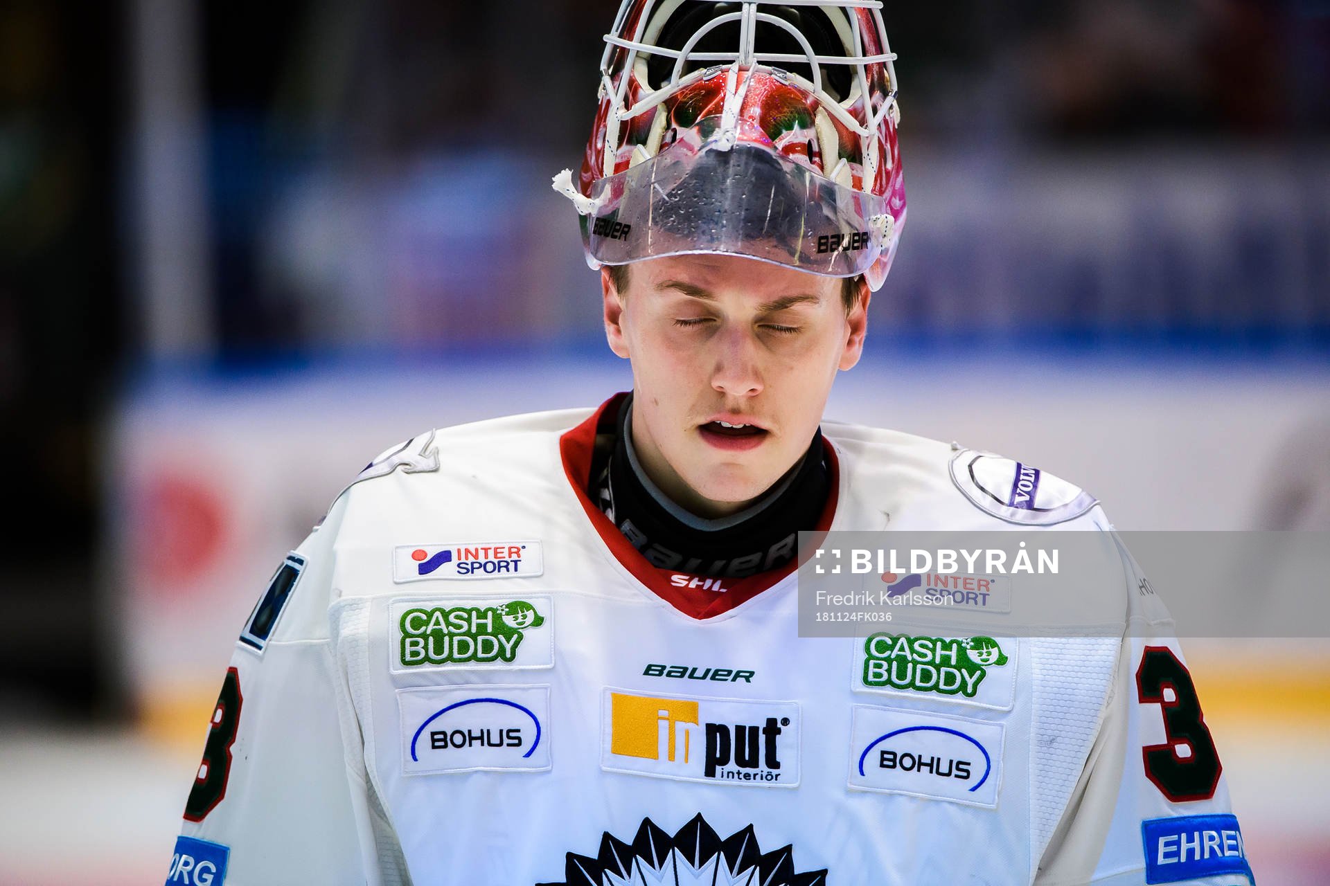 Frölundas målvakt Johan Mattsson deppar