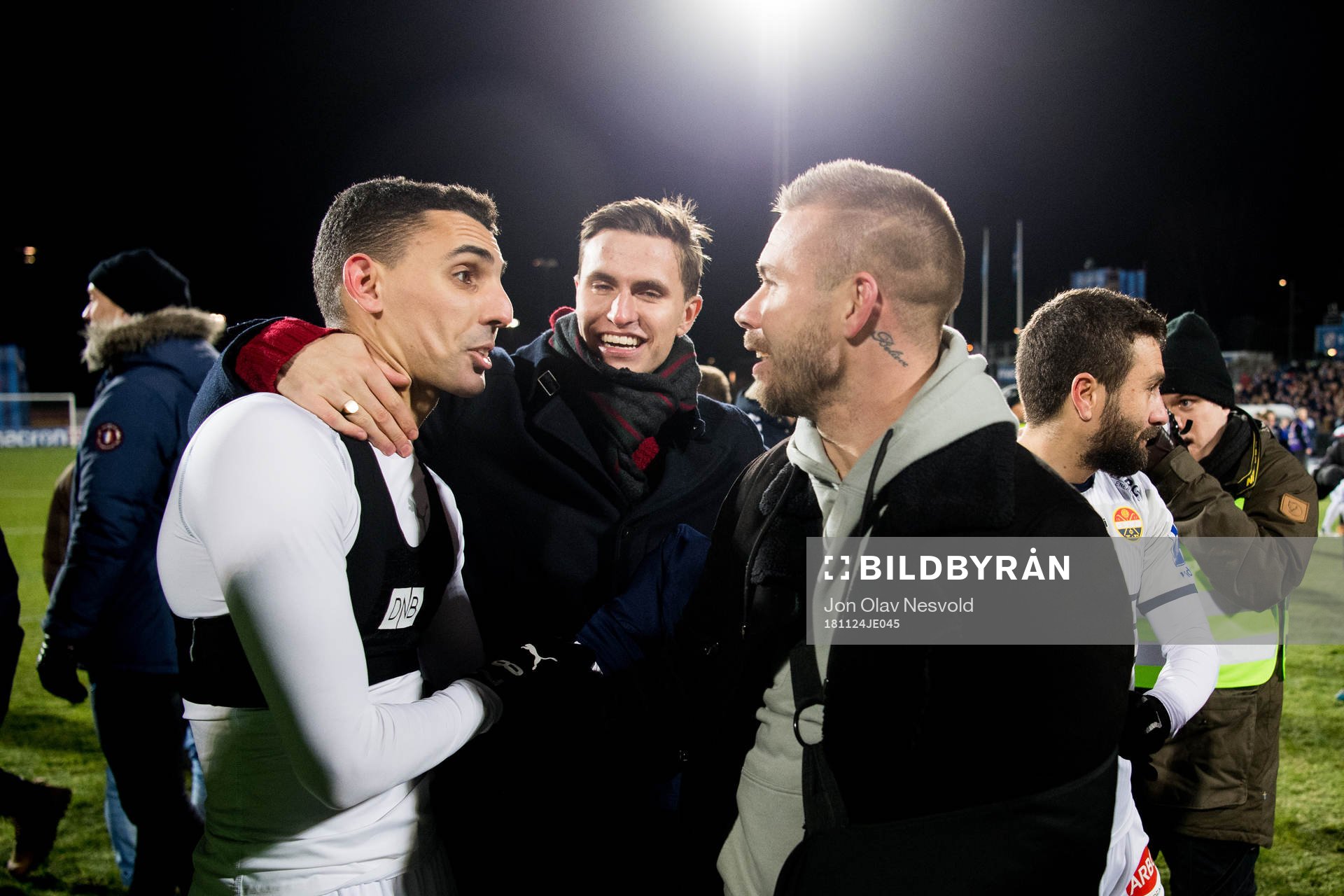 Mustafa Mos Abdellaoue and Marcus Pedersen of