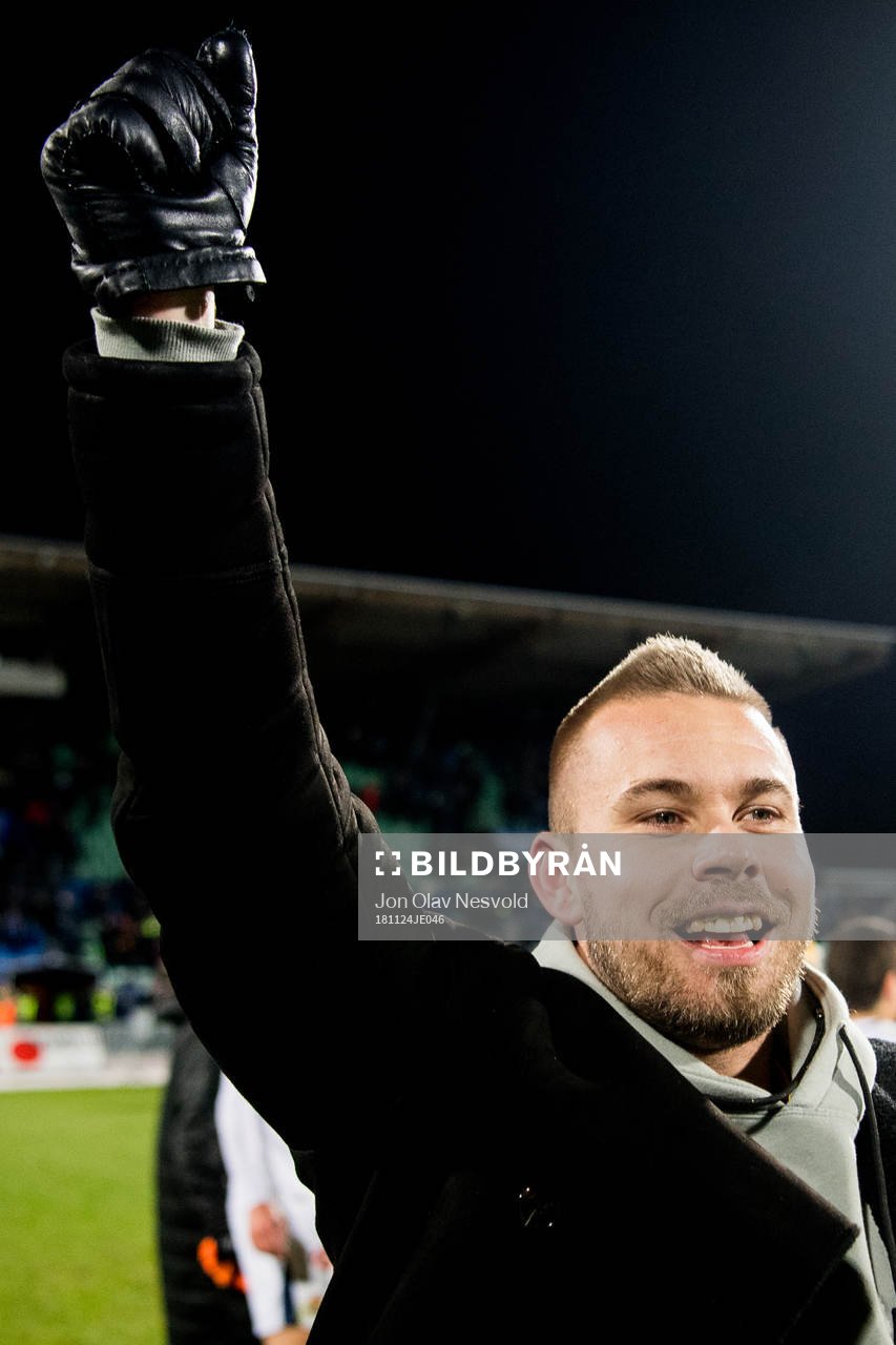 Marcus Pedersen of Strømsgodset celebrates