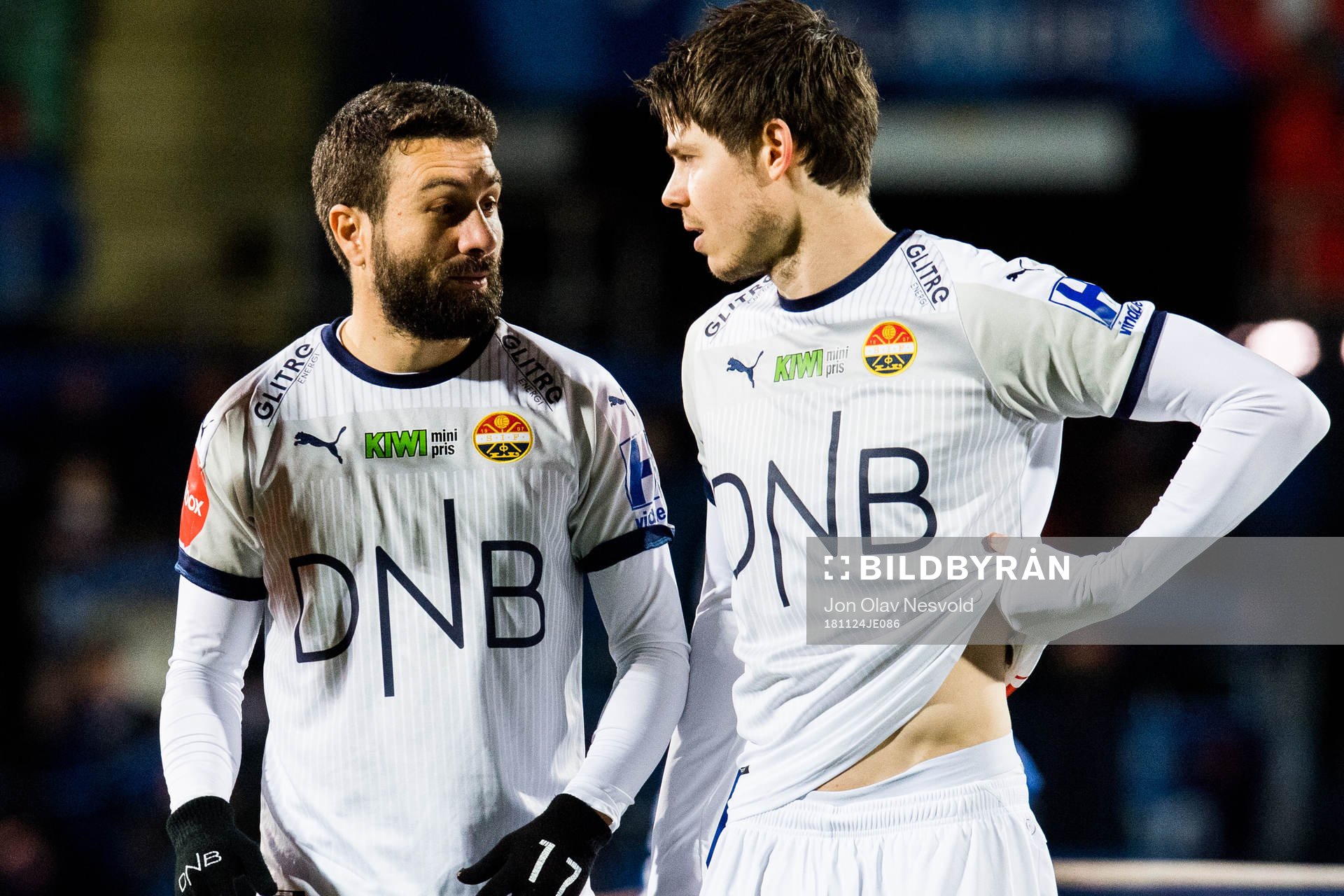 Mounir Hamoud and Lars Vilsvik of Strømsgodset