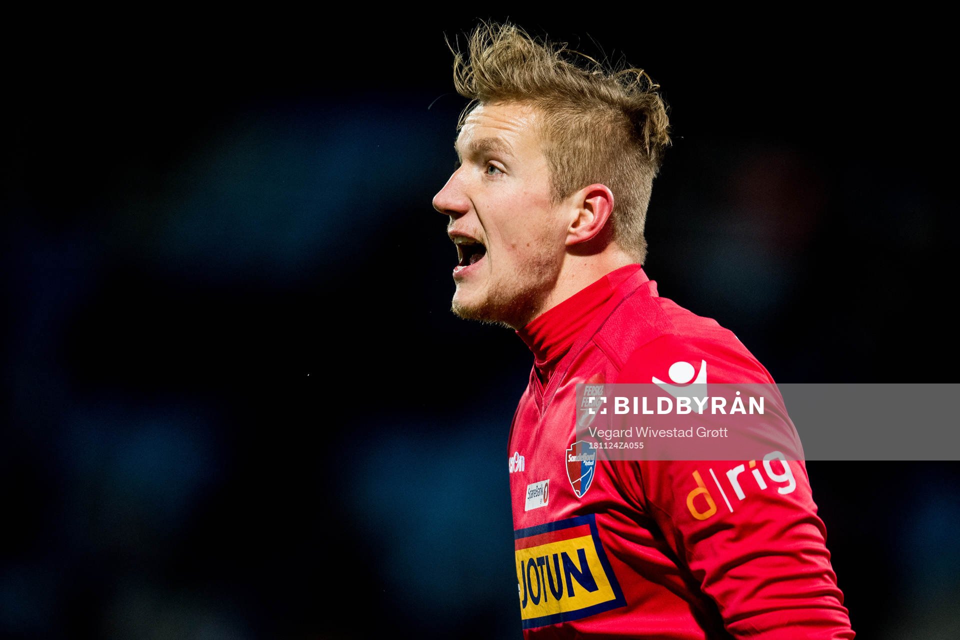 Goalkeeper Eirik Johansen of Sandefjord